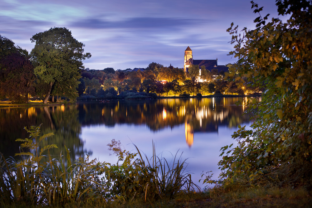Abendstimmung am Schloßteich