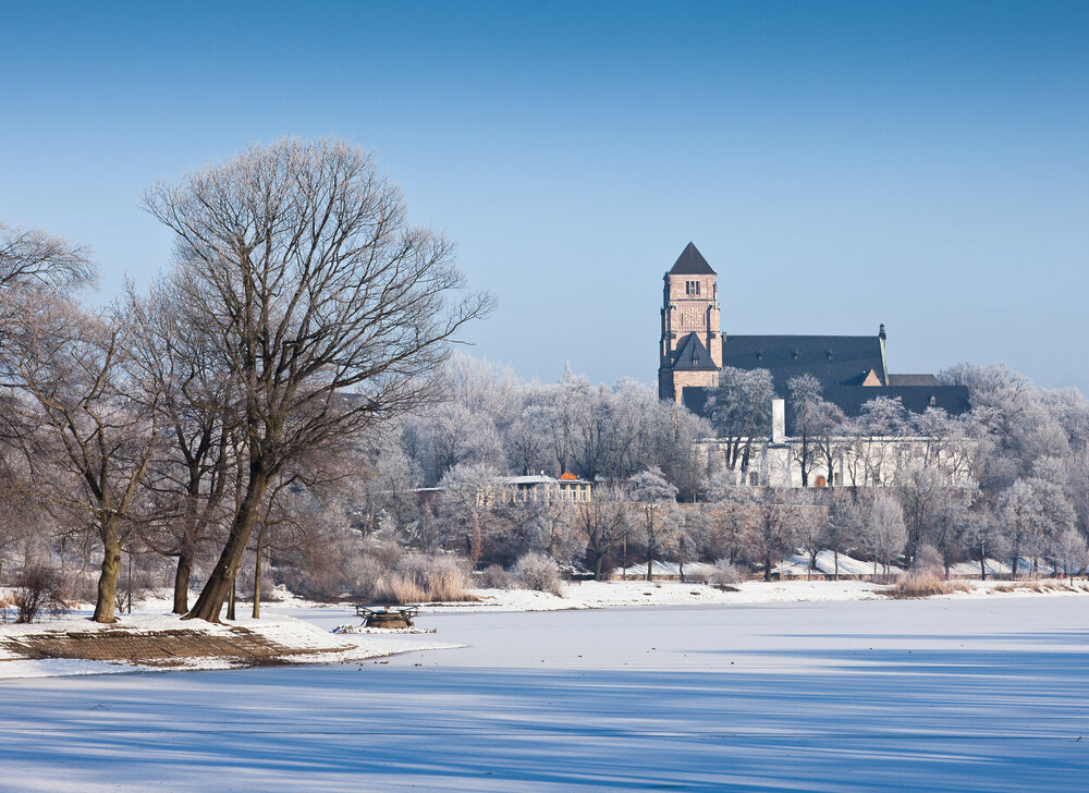 Winter am Schloßteich.