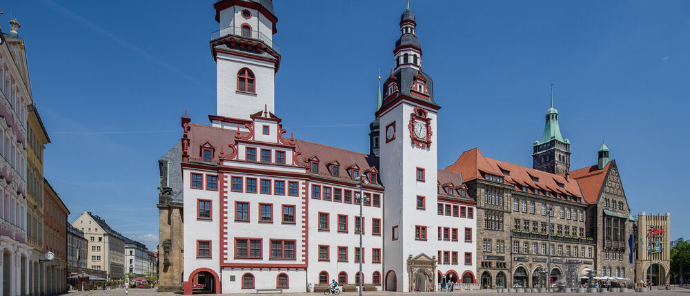 Altes und Neues Rathaus in Chemnitz