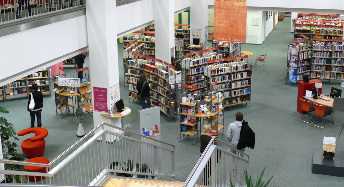 Innenbereich der Stadtbibliothek Chemnitz