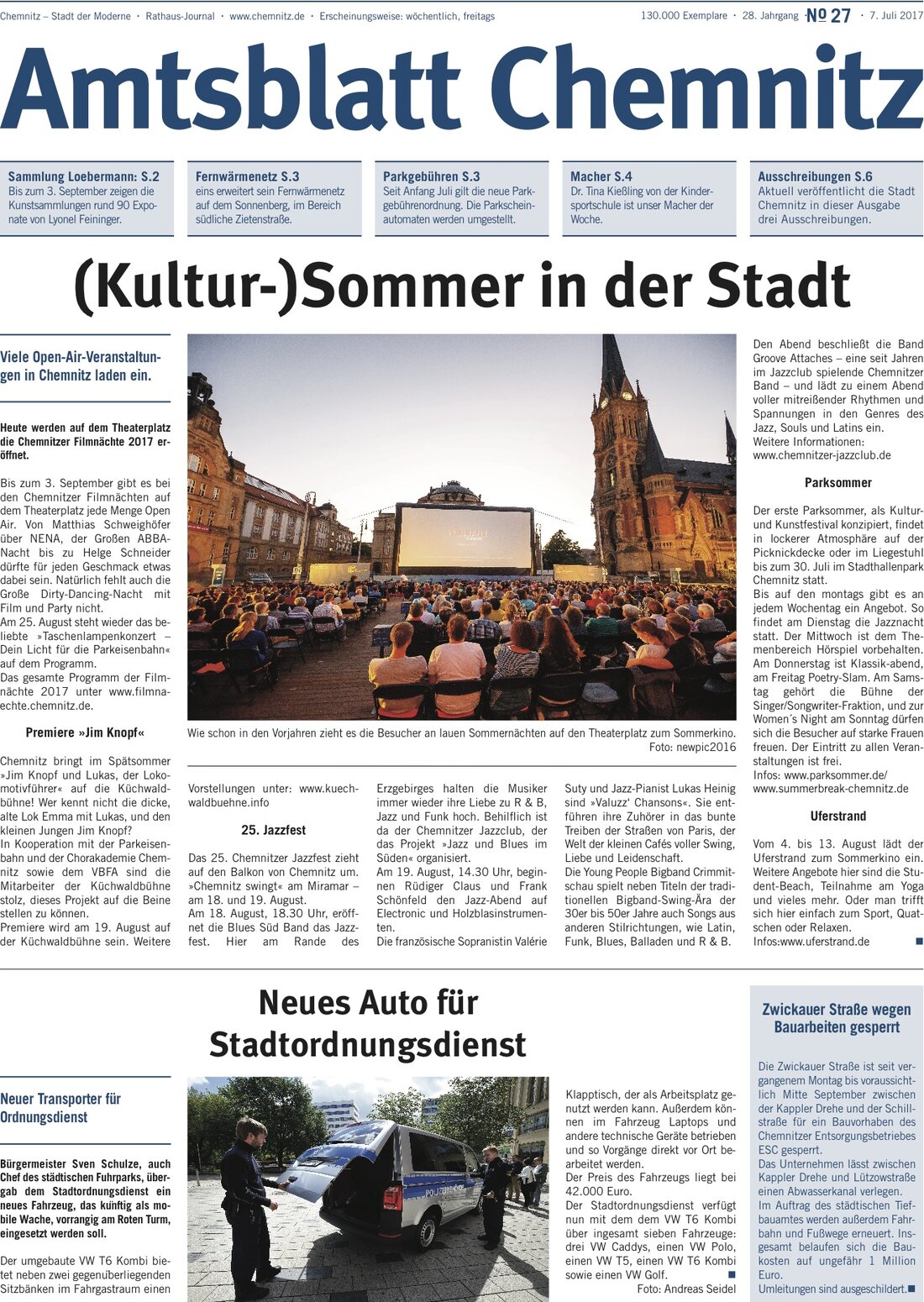 Titelbild Chemnitzer Amtsblatt