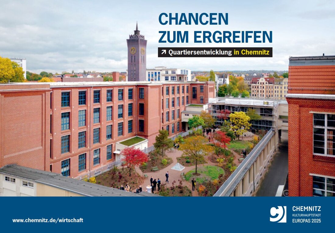 Titelbild der Broschüre "Quartiersentwicklung in Chemnitz" - Stand: Juli 2024