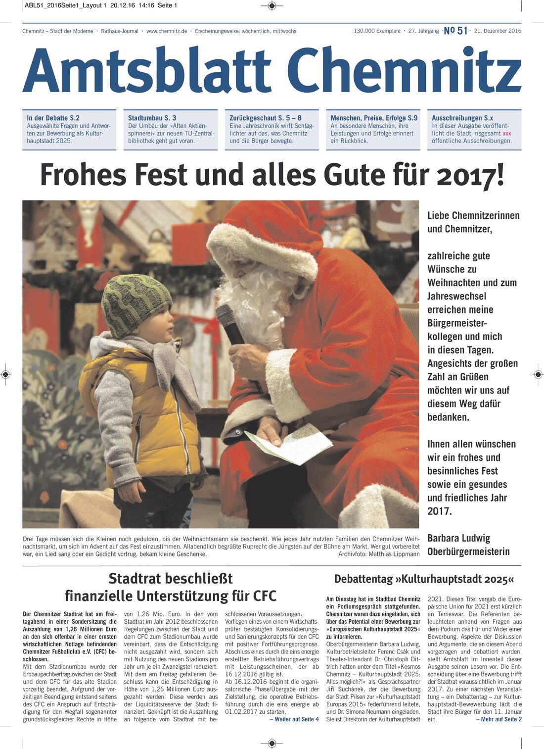Titel Chemnitzer Amtsblatt