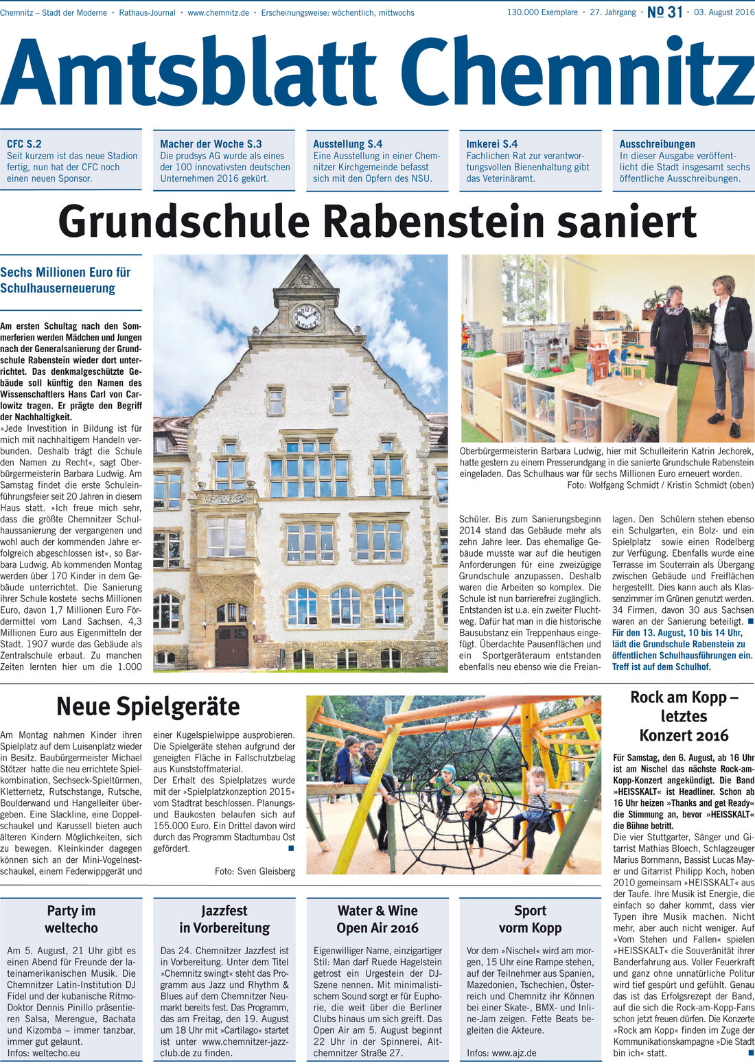 Titel Chemnitzer Amtsblatt