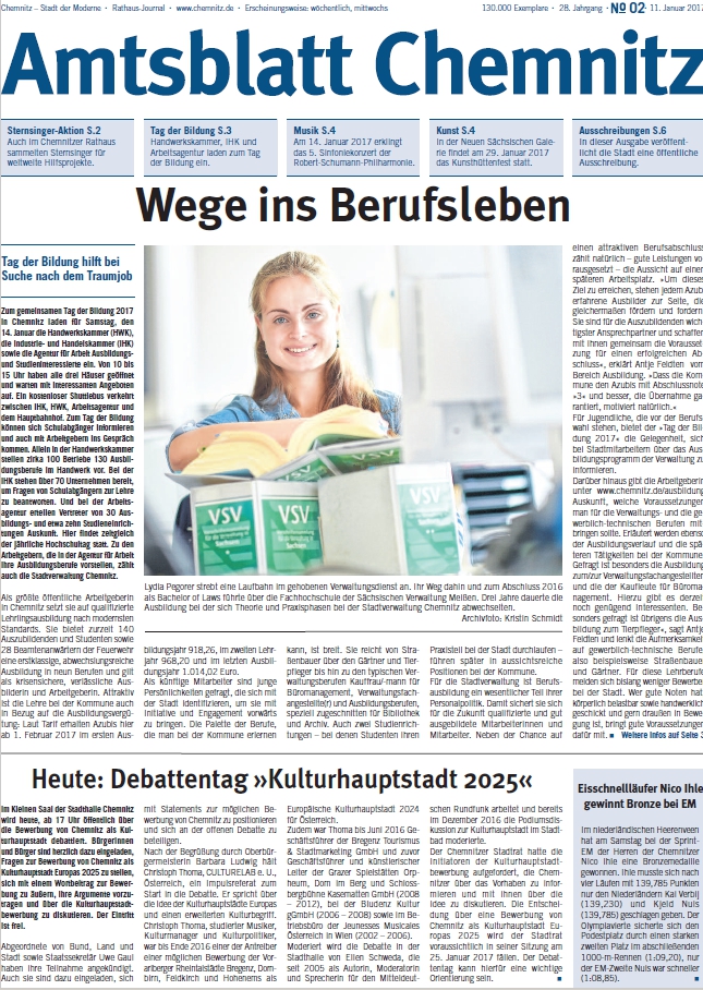 Titel Chemnitzer Amtsblatt
