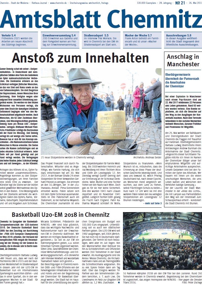 Titel Chemnitzer Amtsblatt