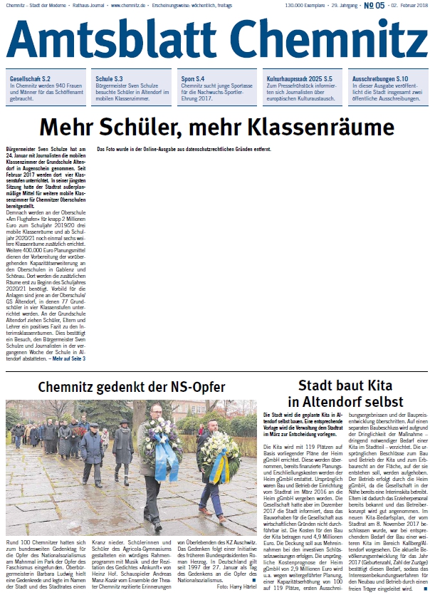 Titel Chemnitzer Amtsblatt