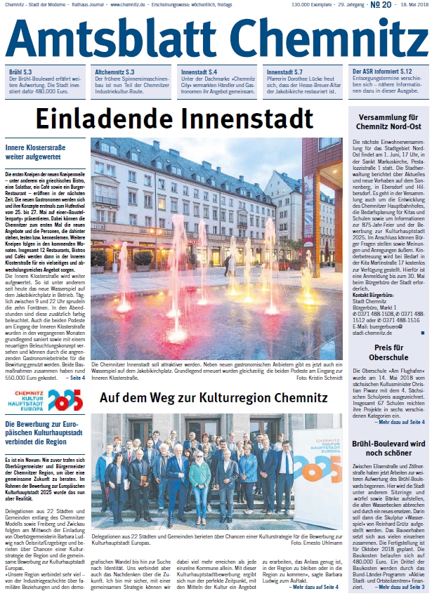 Amtsblatt-Titel 20. Ausgabe