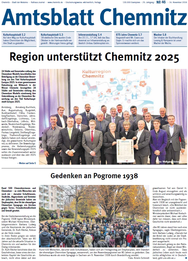 Titel des Chemnitzer Amtsblattes