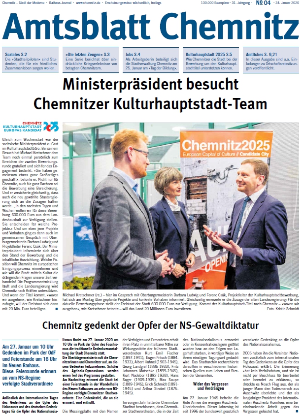 Titel Chemnitzer Amtsblatt