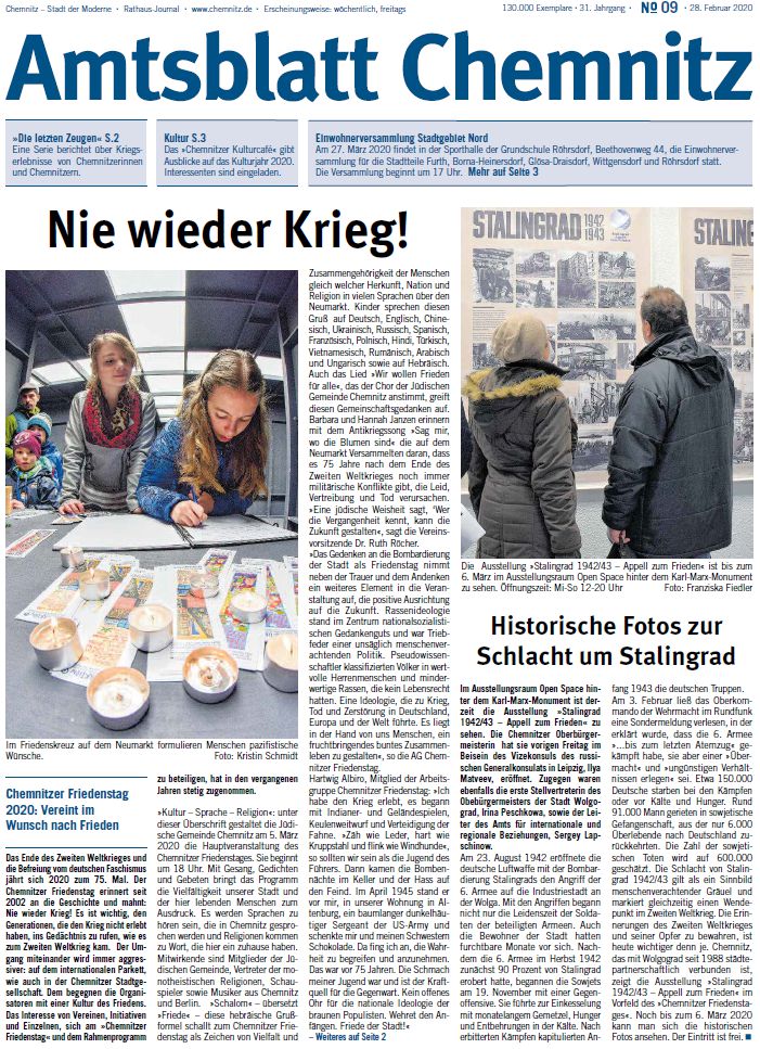 Titel Chemnitzer Amtsblatt