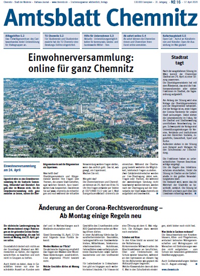 Titel Chemnitzer Amtsblatt