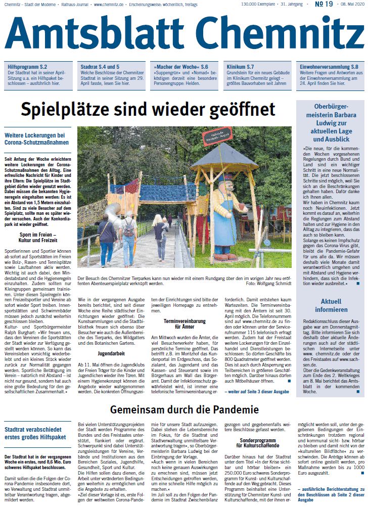 Titel Chemnitzer Amtsblatt