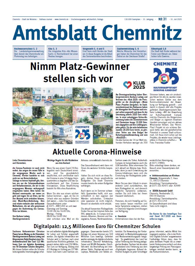 Amtsblatt vom 31. Juli 2020