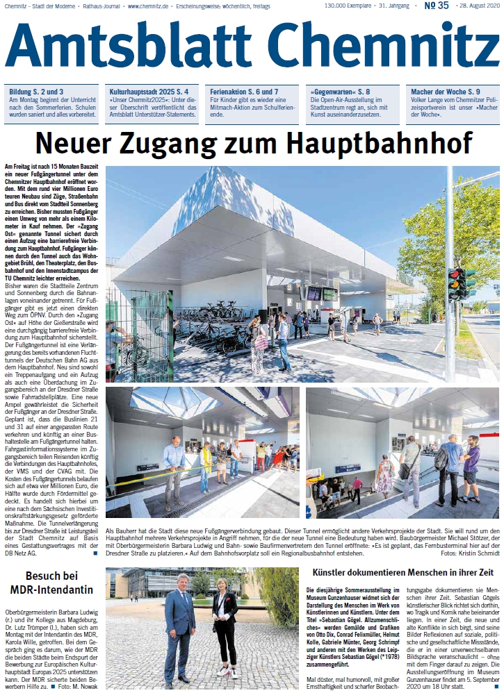 Titel Chemnitzer Amtsblatt