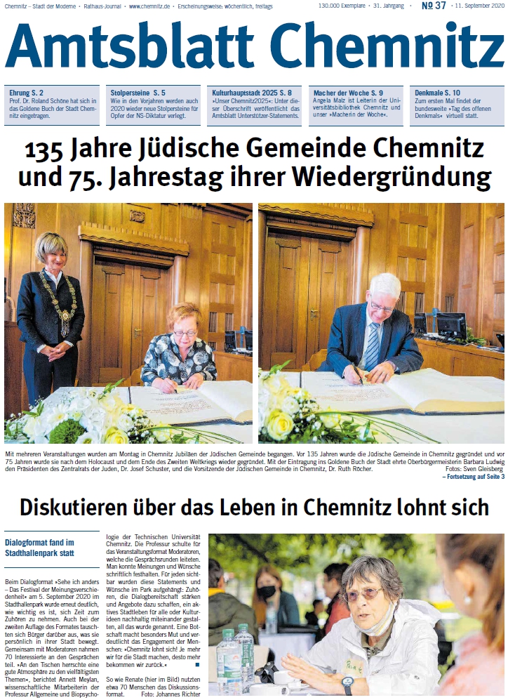 Titel Chemnitzer Amtsblatt