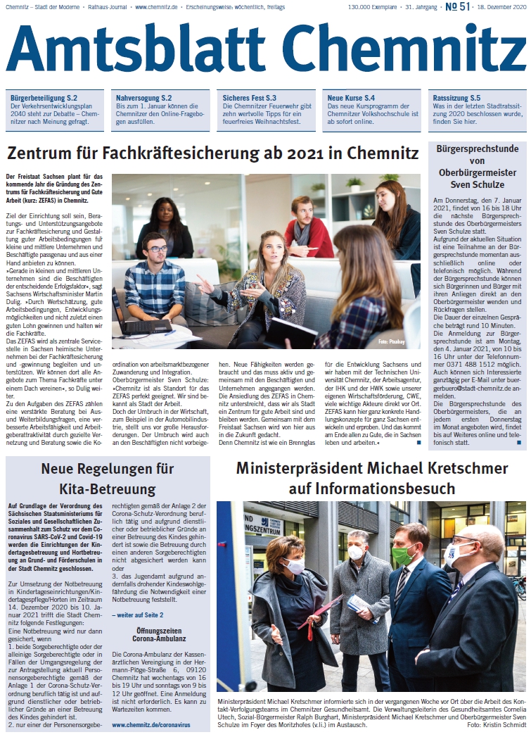 Titel Chemnitzer Amtsblatt