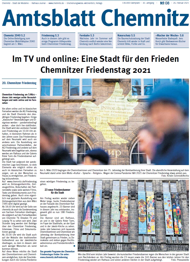 Titel Chemnitzer Amtsblatt