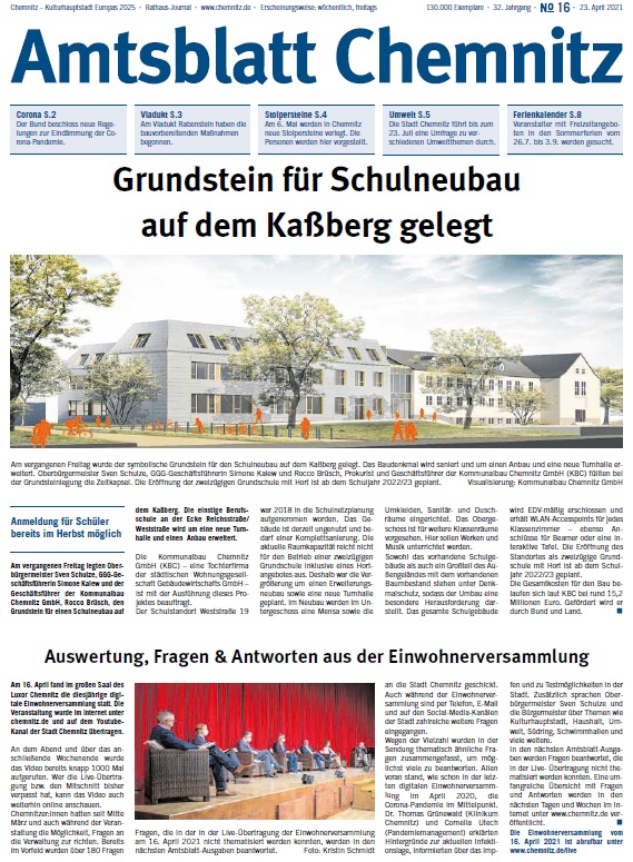 Titel Chemnitzer Amtsblatt