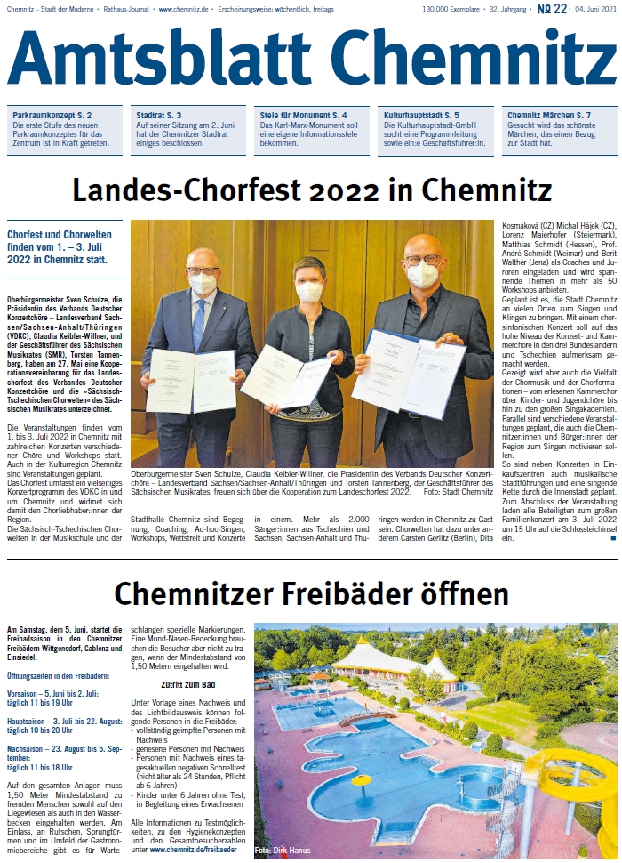 Titel Chemnitzer Amtsblatt