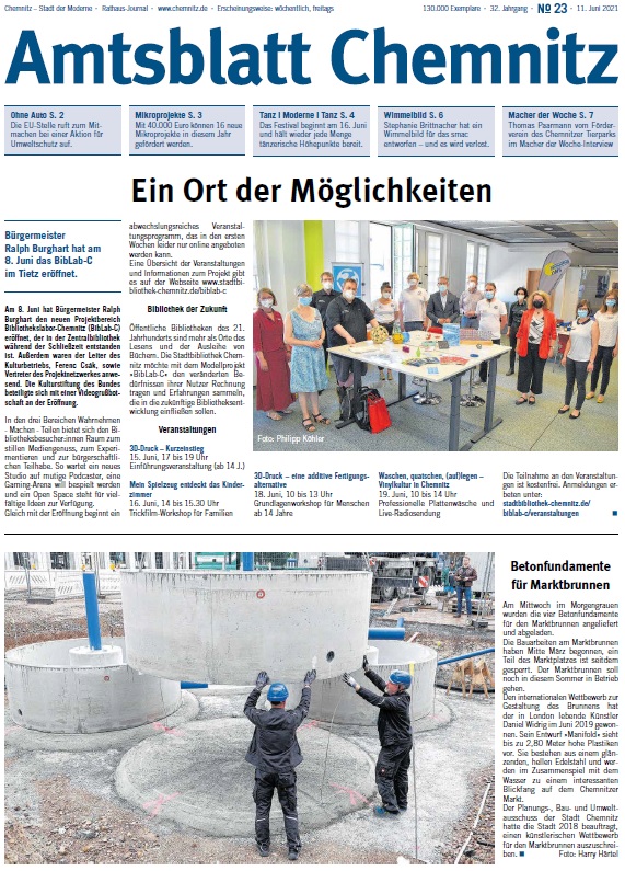 Titel Chemnitzer Amtsblatt
