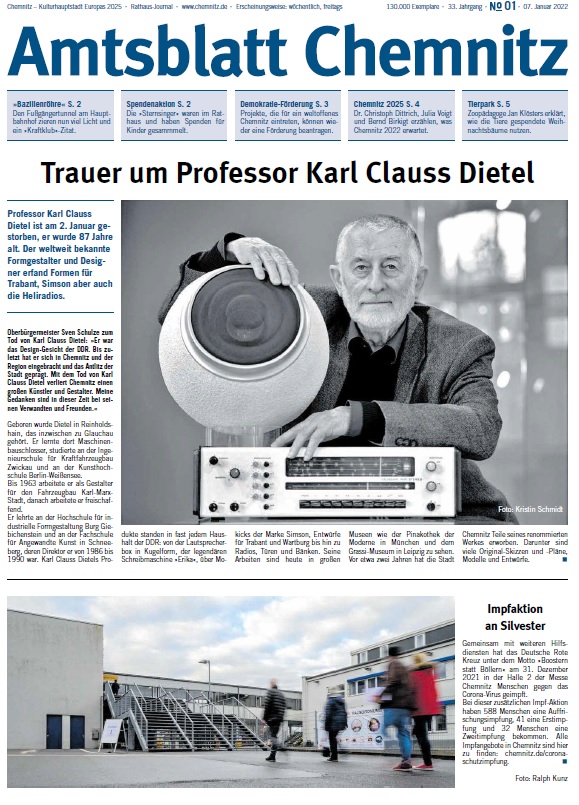 Titel Chemnitzer Amtsblatt 1/2022