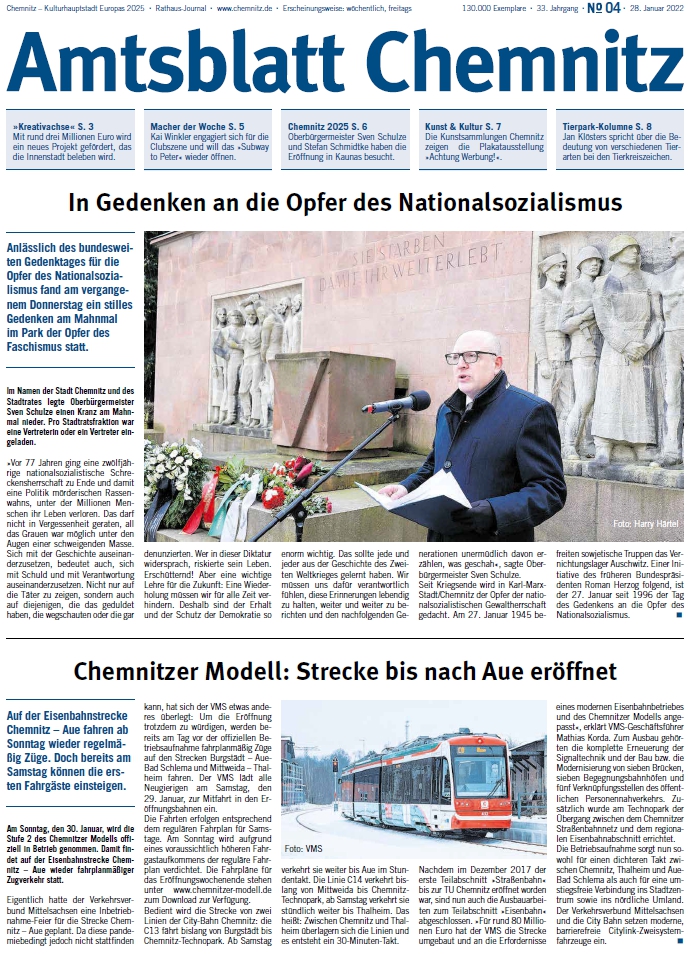 Titel Chemnitzer Amtsblatt