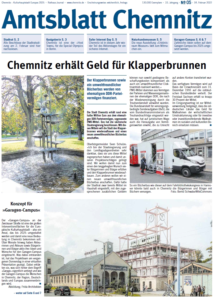 Titel Chemnitzer Amtsblatt 