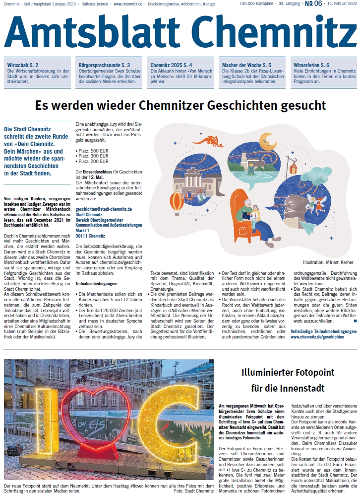 Titel Chemnitzer Amtsblatt