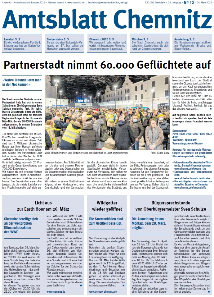 Titel Chemnitzer Amtsblatt