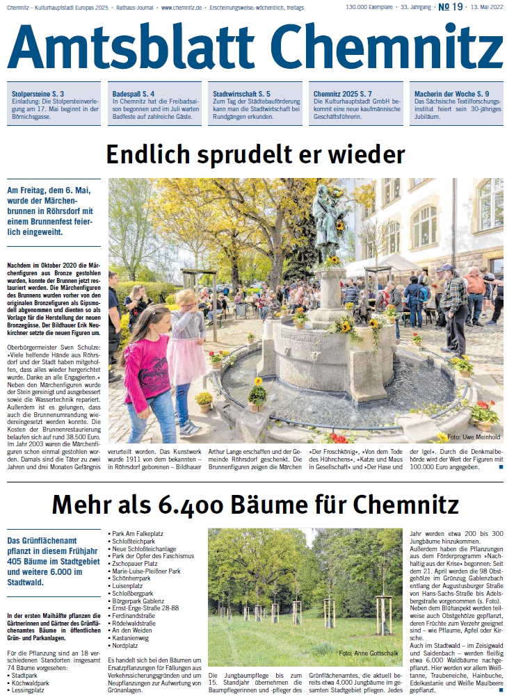 Titel Chemnitzer Amtsblatt