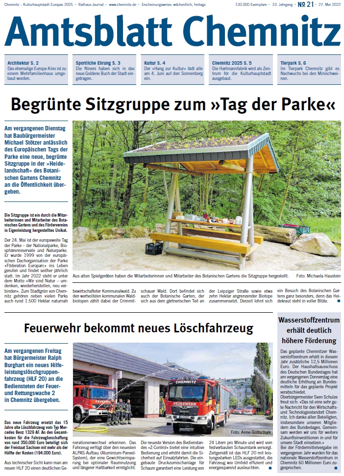 Titel Chemnitzer Amtsblatt
