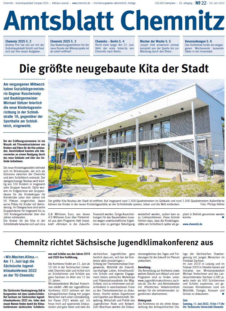 Titel des Chemnitzer Amtsblattes