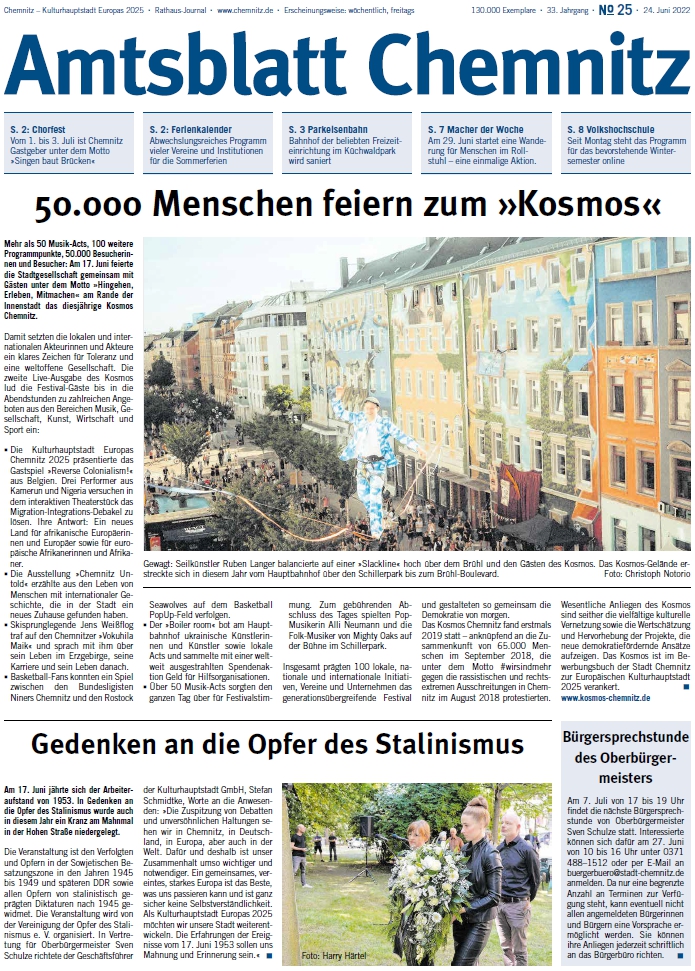 Titel Chemnitzer Amtsblatt