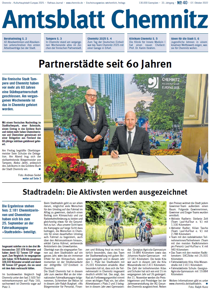 Titel Chemnitzer Amtsblatt