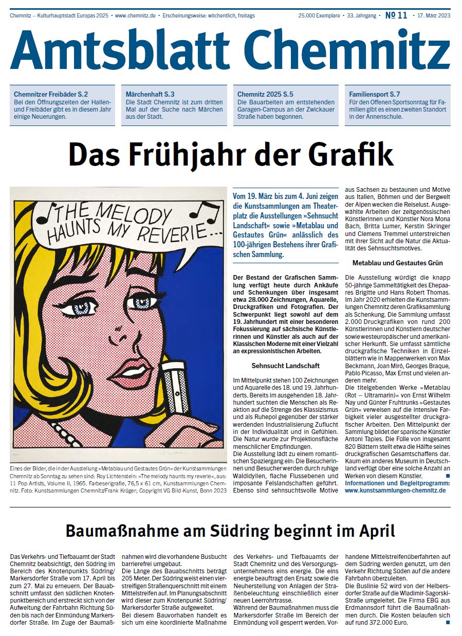 Titelbild Chemnitzer Amtsblatt