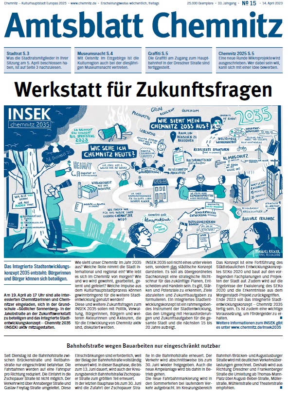 Titelbild Chemnitzer Amtsbaltt Nr. 15/2023