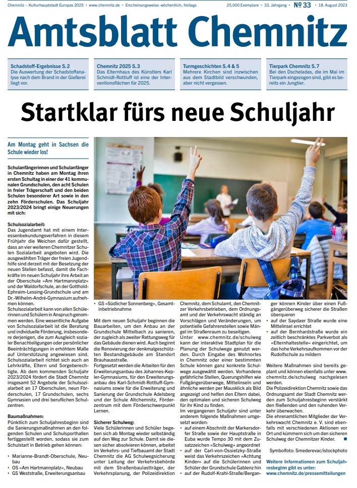 Titel Chemnitzer Amtsblatt