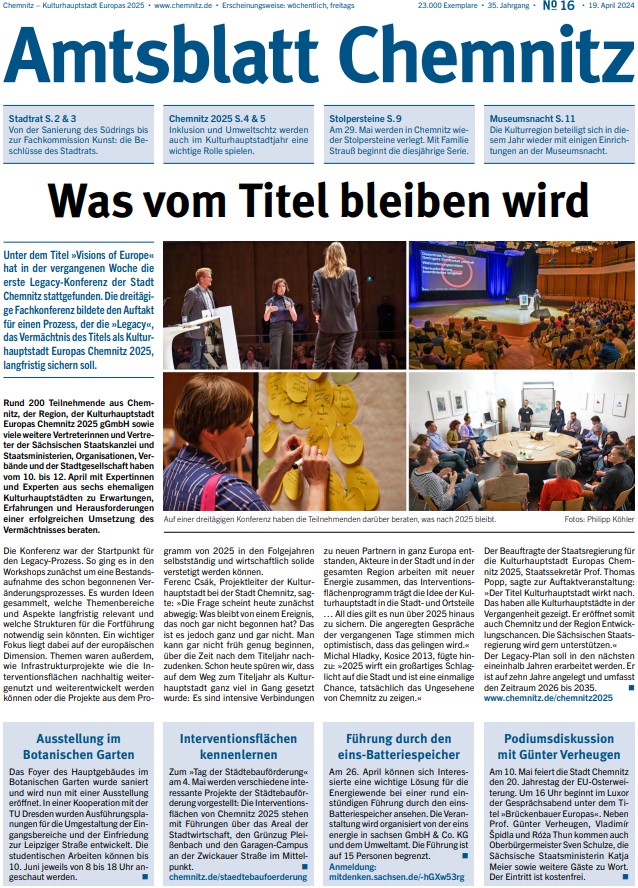 Titelbild Ausgabe 16/2024