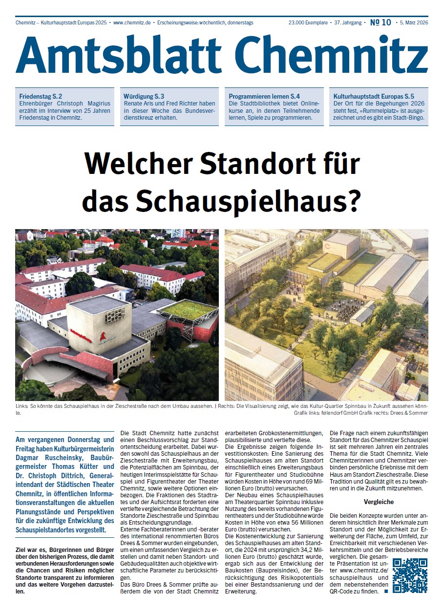 Titelseite der 10. Chemnitzer Amtsblatt-Ausgabe 2026