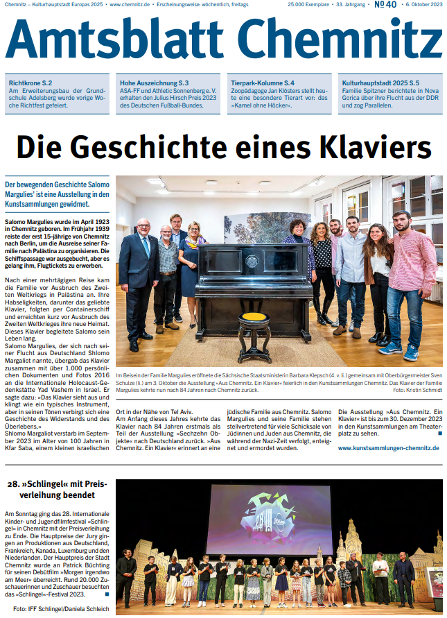 Titelbild Chemnitzer Amtsblatt 40/2023