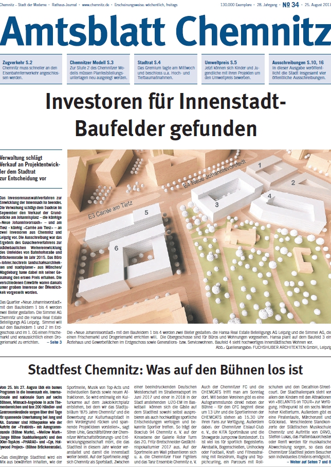 Titelfoto Chemnitzer Amtsblatt