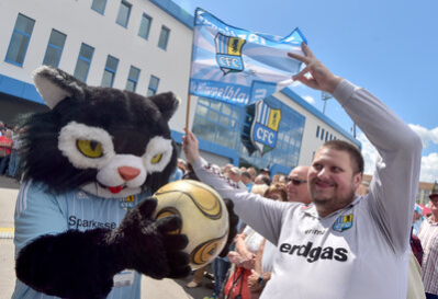 Auch Maskottchen Chemcat war ein beliebtes Fotomotiv