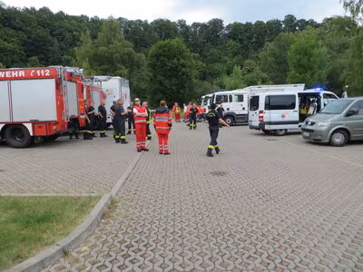 Sammelplatz einer Zivilschutz-Einsatzstelle