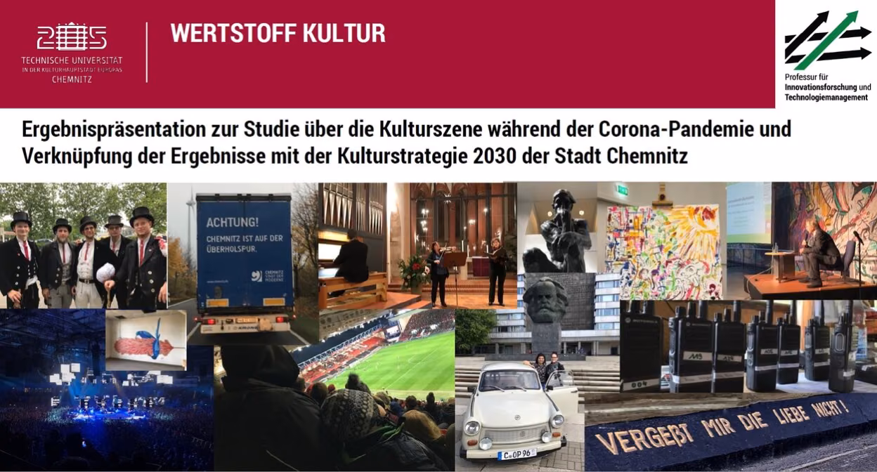 Ergebnispräsentation zur Studie über die Kulturszene während der Corona-Pandemie und Verknüpfung der Ergebnisse mit der Kulturstrategie 2030 der Stadt Chemnitz