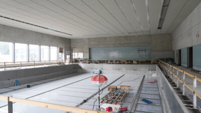 Das neue 25-Meter-Schwimmbecken mit sechs Bahnen.