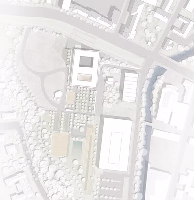 Geplante Einordnung des Schulgeb&auml;udes neben Alter Hartmannfabrik und Hartmannhalle.