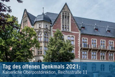 Ehemalige Oberpostdirektion in der Reichsstraße 11 - Außenfassade