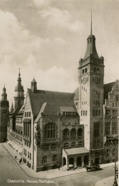 Neues Rathaus von Südosten, 1915