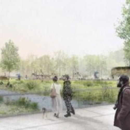 Spaziergang &uuml;ber das Gel&auml;nde des G&uuml;terbahnhofs Altendorf: Vorstellung der Pl&auml;ne f&uuml;r den k&uuml;nftigen Stadtteilpark am Plei&szlig;enbach